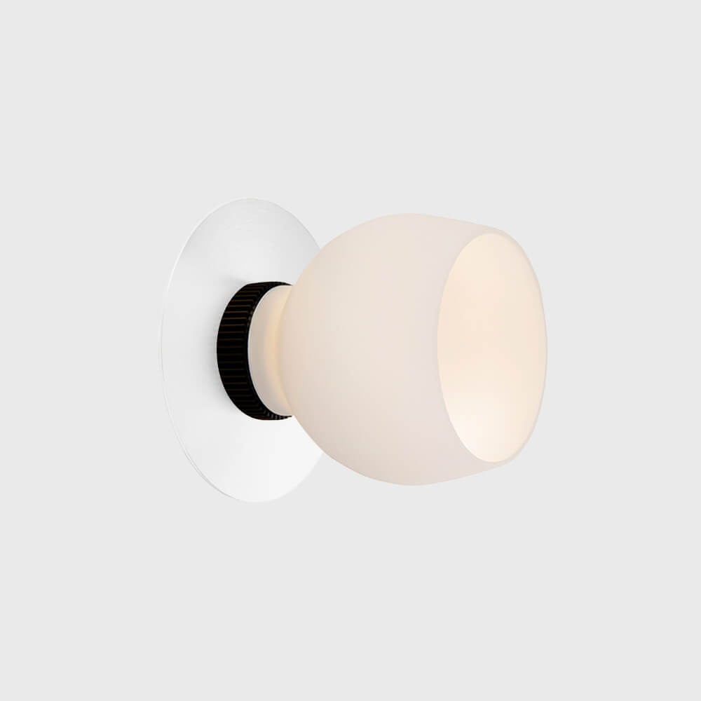 Hito wall sconce and ceiling light by Viso, Matte White, 4.7 in