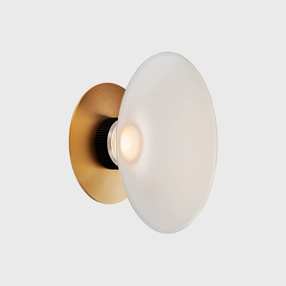 Hito wall sconce and ceiling light by Viso, Anodized Gold, 8.3 in