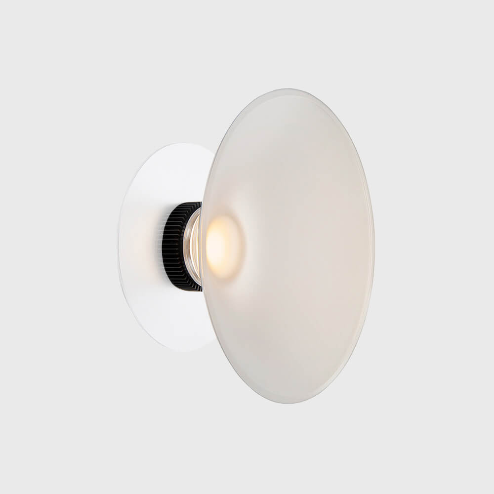 Hito wall sconce and ceiling light by Viso, Matte White, 8.3 in