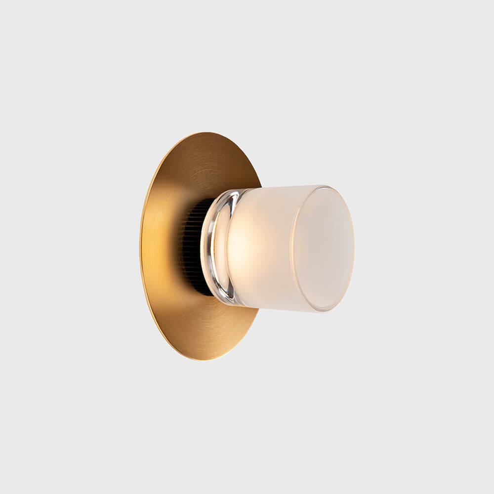 Hito wall sconce and ceiling light by Viso, Anodized Gold, 3.1 in