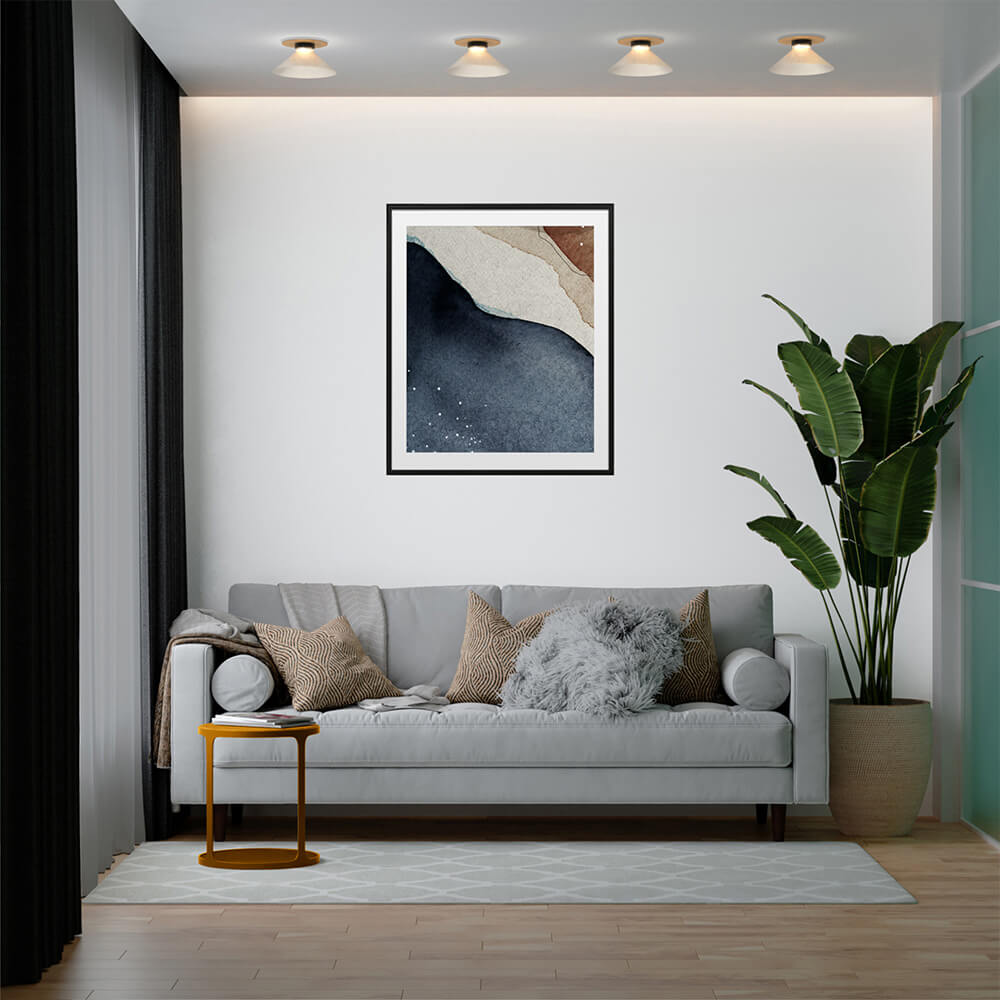 Hito wall sconce and ceiling light by Viso in a lifestyle setting, view 1