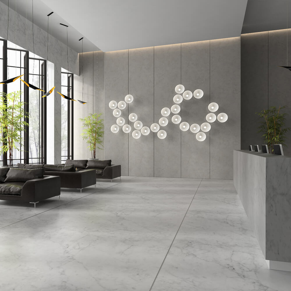 Hito wall sconce and ceiling light by Viso in a lifestyle setting, view 3
