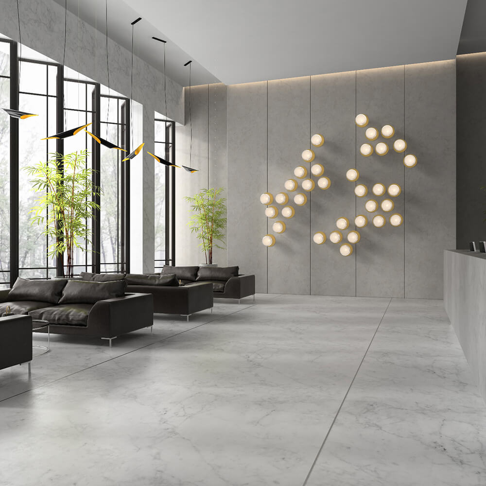 Hito wall sconce and ceiling light by Viso in a lifestyle setting, view 4