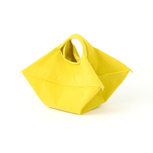 Mate Mono Horn Bag in Yellow – knit clutch, photo 1