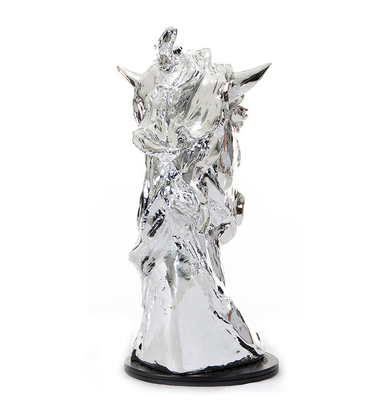 SZ0002 Modern Silver Horse Head Sculpture