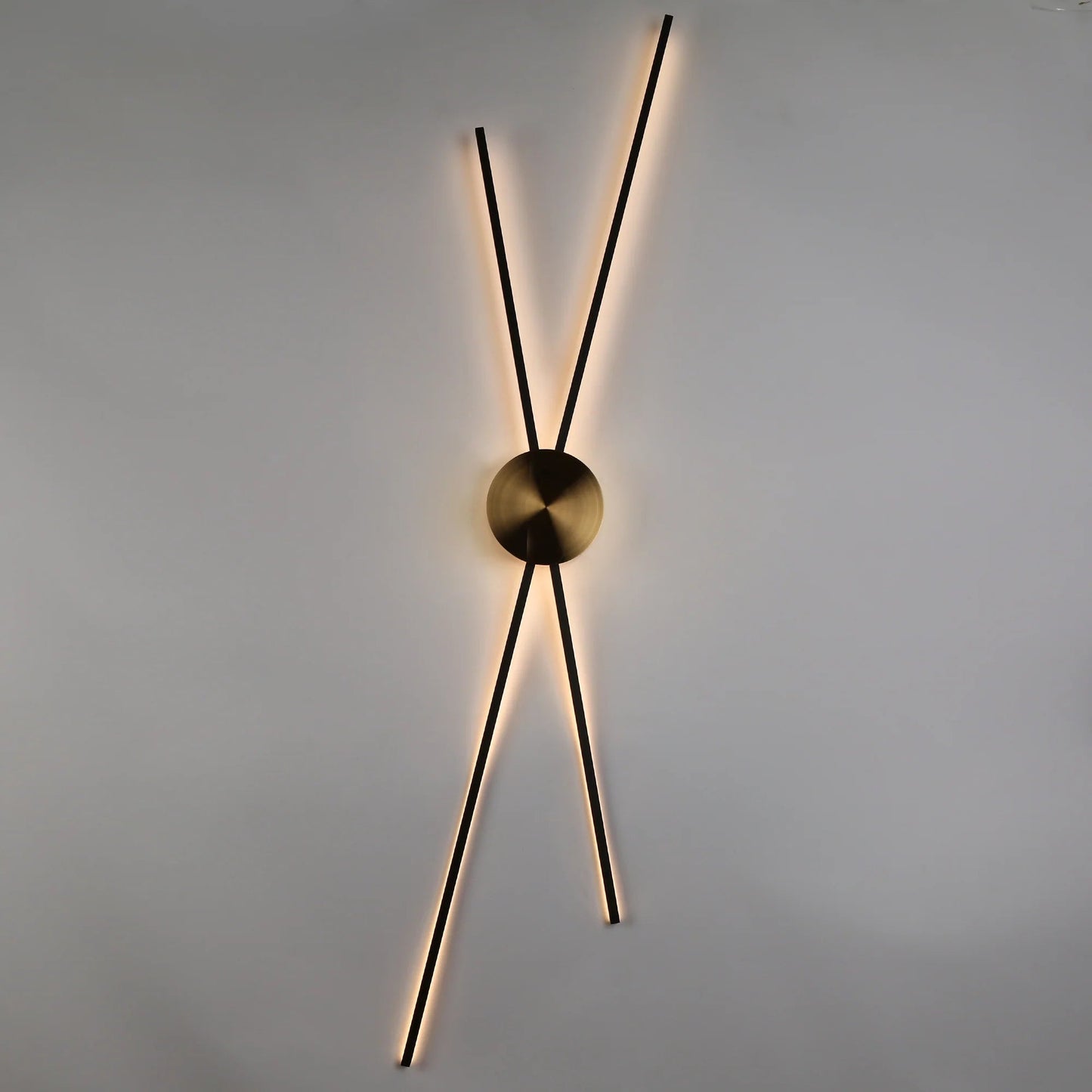 Modern Black Brass LED Wall Sconce Huia Ha05084 - LNC Home