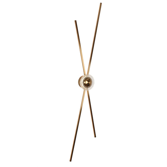 Huia Modern Glass Brass Tube LED Wall Sconce 4 Light - LNC Home