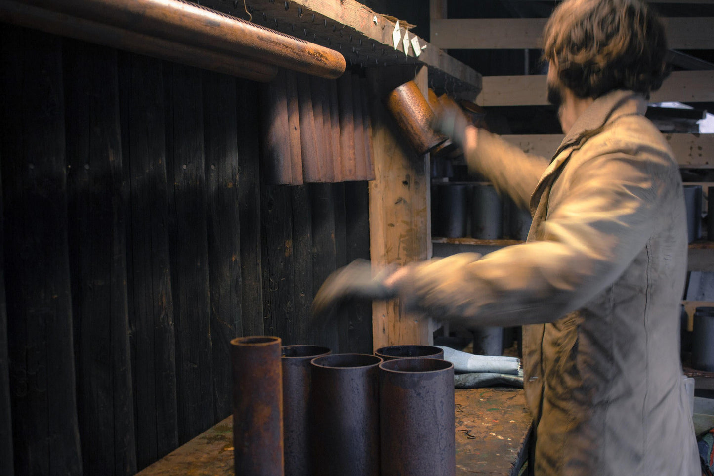 Modern Rust Tube Light By Graypants