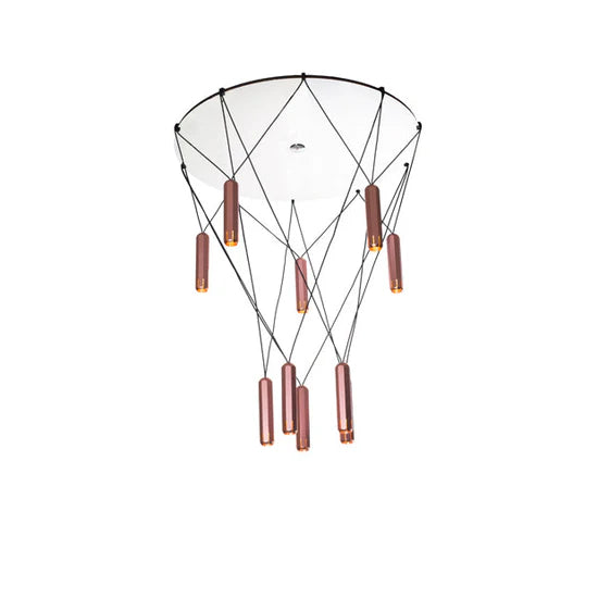 Copper-finished Innermost Brixton Cluster hanging light with warm white LED glow