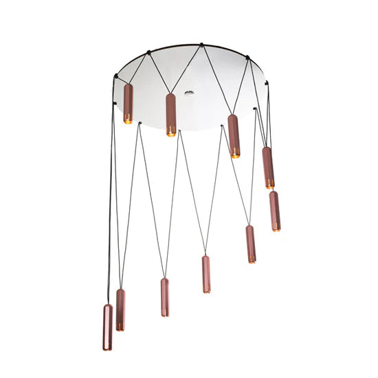 High-end copper cluster pendant lighting for restaurant ceiling decor