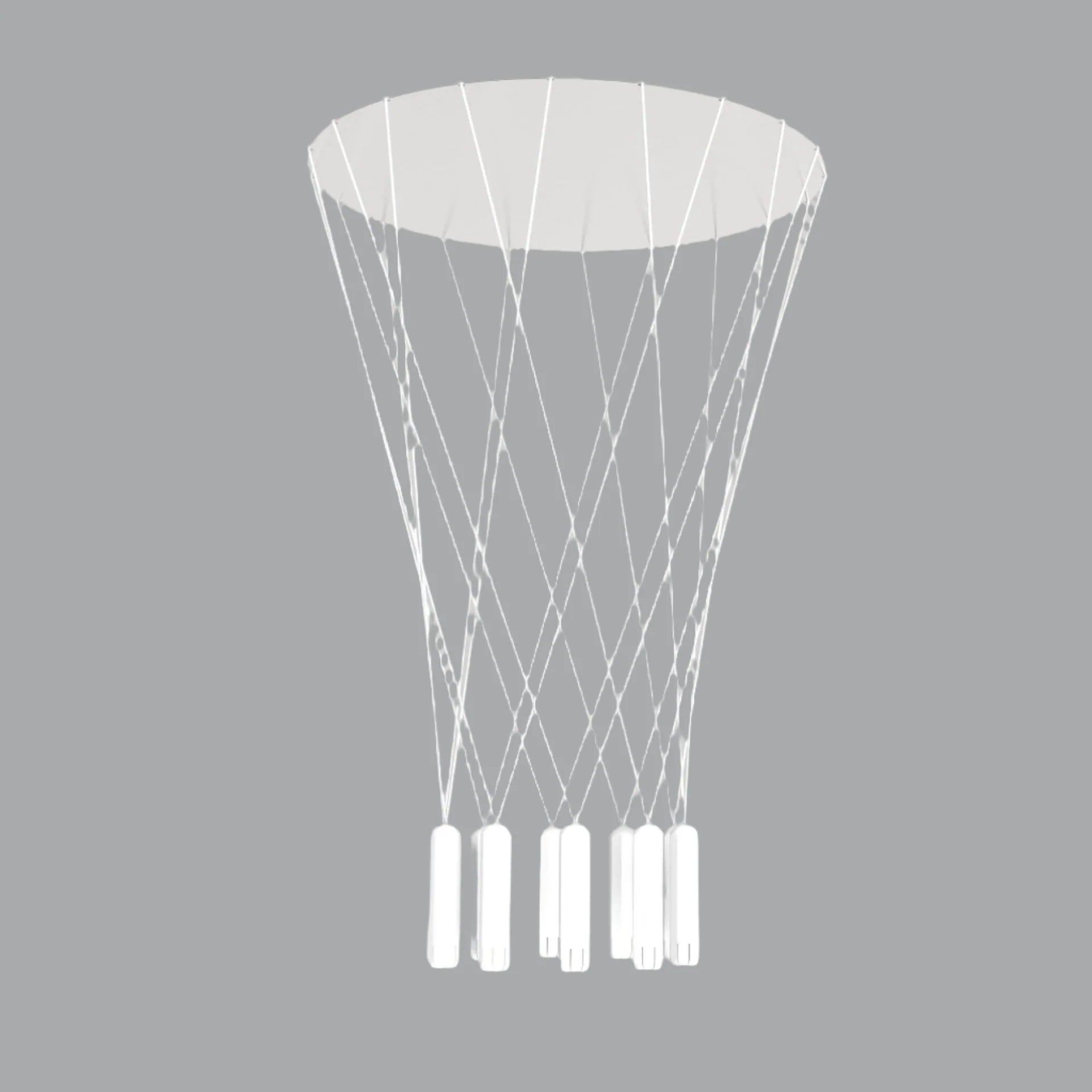 Luxury white spot pendant light cluster with adjustable drop height