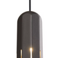 Brixton collection graphite spot pendant, long length, perfect for high ceilings in contemporary stairwells or entryways.