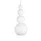 Contemporary bubble mini pendant light with decorative spotlighting for modern interiors in Gloss White
