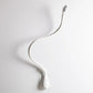 Directional white leather Cobra wall light by Innermost, featuring an adjustable arm 