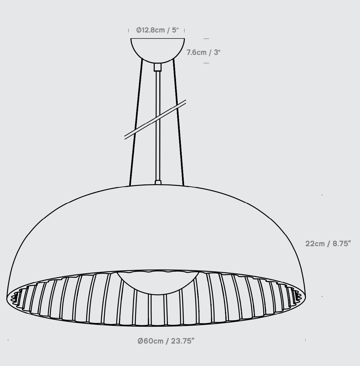 Doric 60 LED fixture, a sleek lighting solution designed by James Bartlett, perfectly suited for modern living room spaces