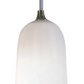 Adjustable length LED pendant for dining rooms, inspired by ancient Doric columns in solid white finish.