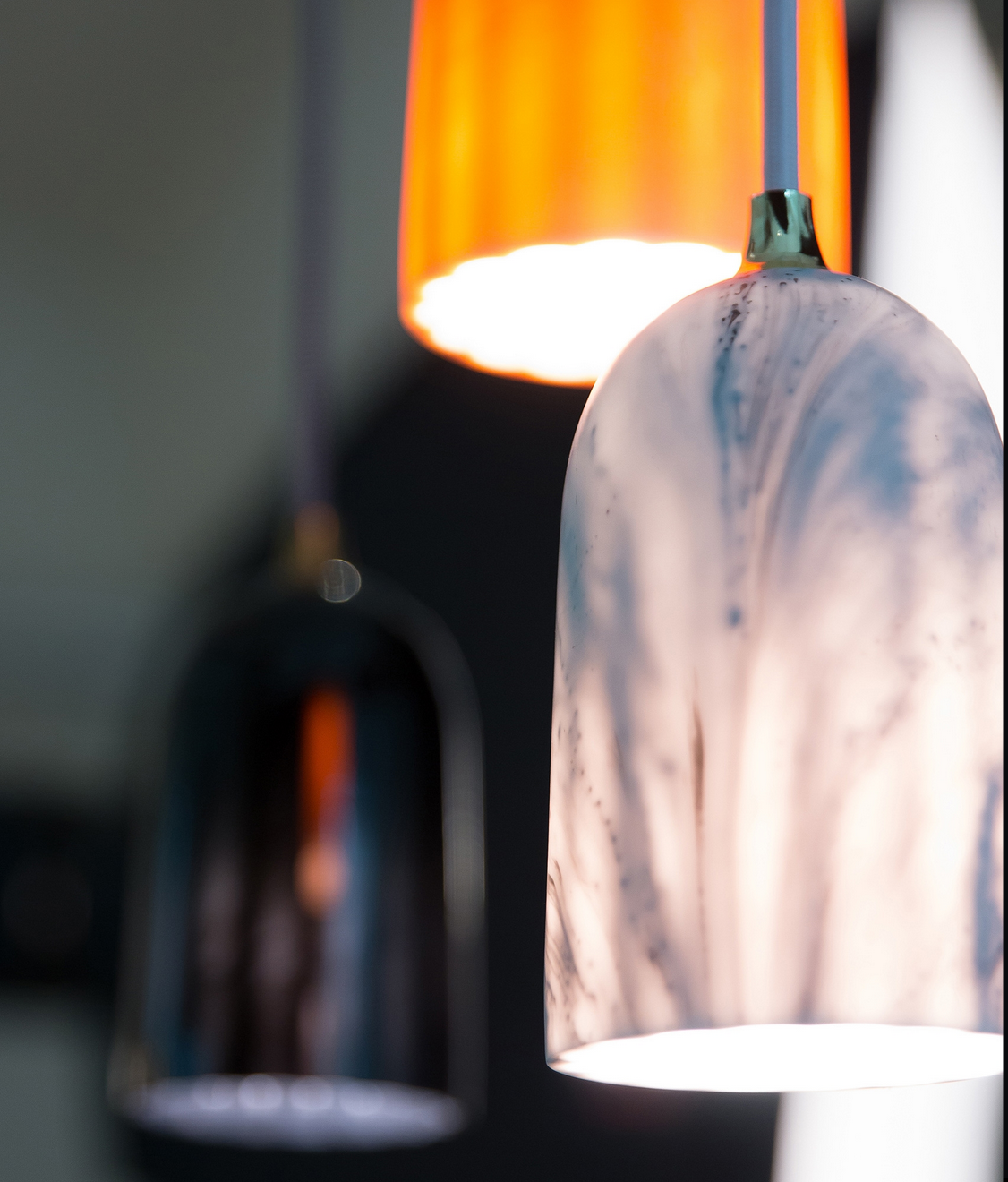 Doric 60 LED fixture by Innermost, featuring a timeless marble-look resin, suitable for modern hospitality and home interiors.