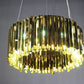 Brass Luxury 40" stainless steel chandelier with G9 lamps installed