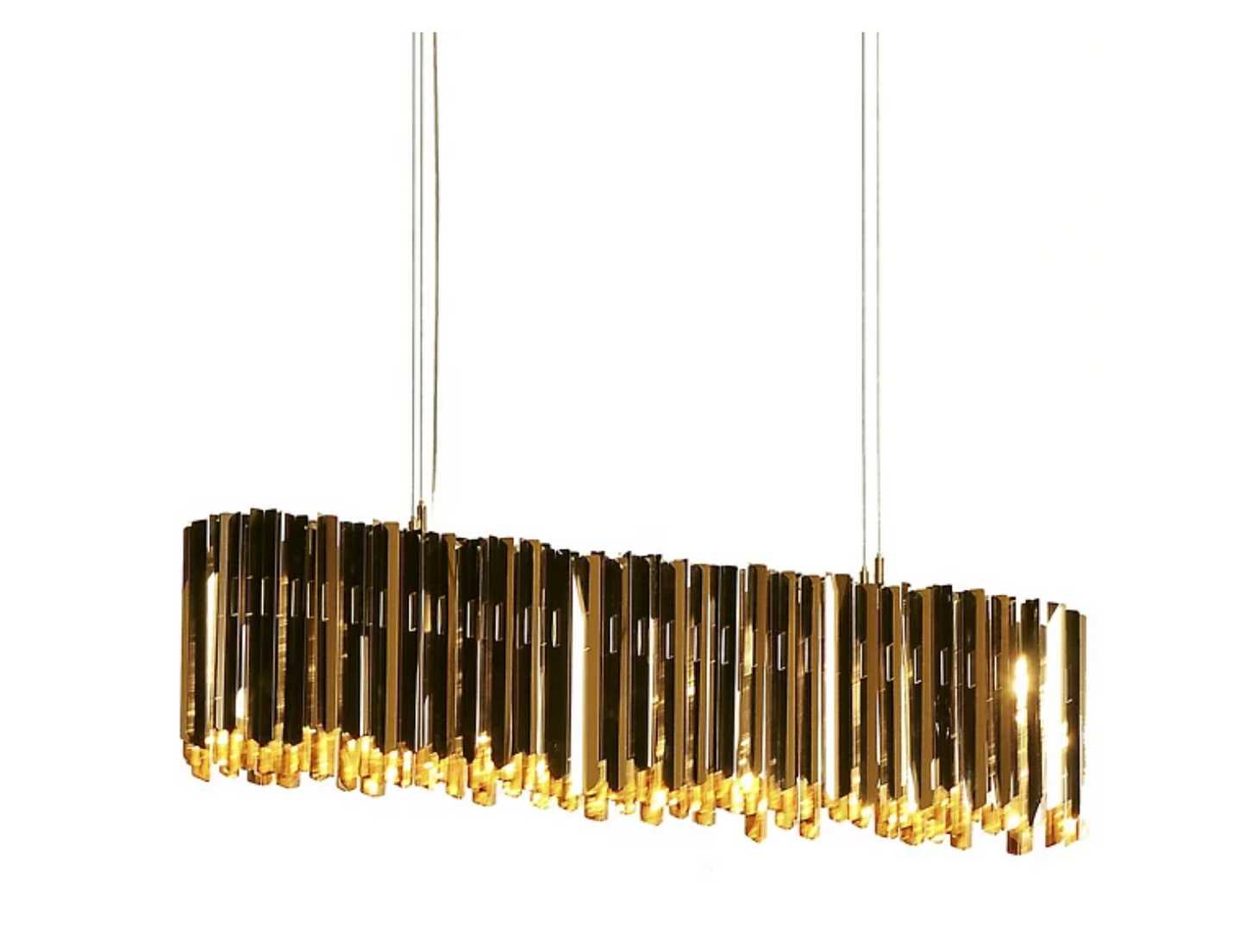 Ambient lighting solution: Innermost Facet chandelier for living room decor. 