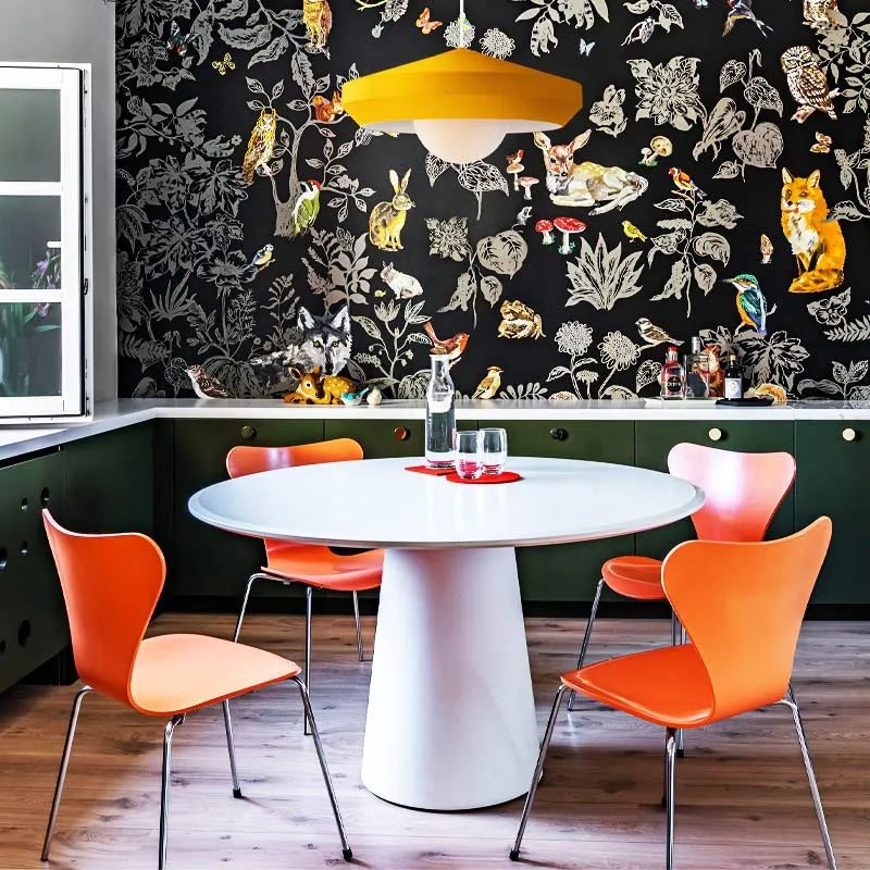 Contemporary black Hoxton suspension light for restaurant. office or studio