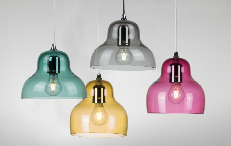 Colorful hanging light with soft diffused glow for living room and workspace décor