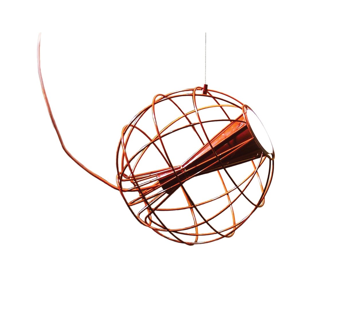 Red White LED pendant light with warm dimmable output for cozy rooms