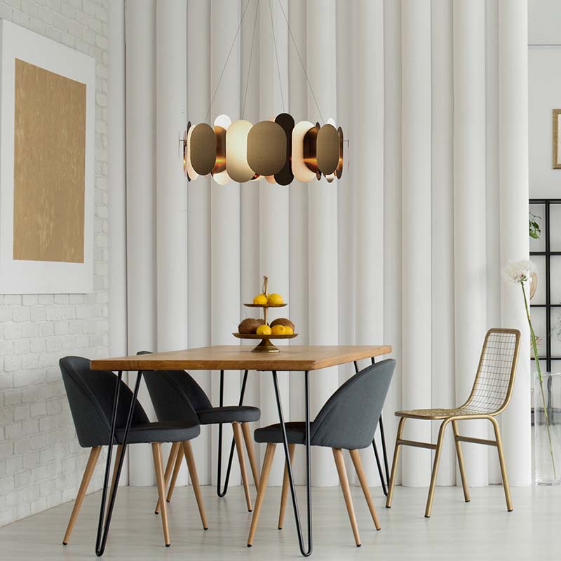 luxury brass chandelier with G9 bulbs for modern living spaces