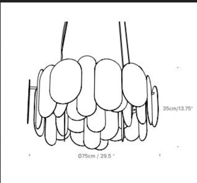 modern brassor bronze statement chandelier with layered metal panels for upscale spaces