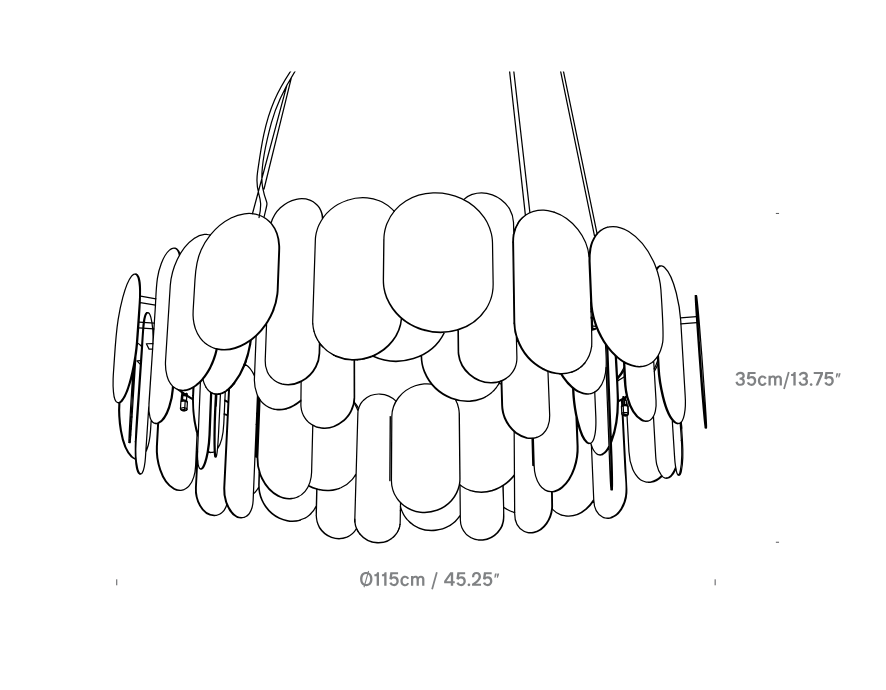 Modern brass or bronze centerpiece chandelier with 12-bulb G9 LED compatibility