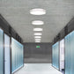 Contemporary aluminium flush mount LED fixture for office and commercial hallways