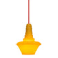 Innermost Stupa 18  Small Yellow Pendant Light, award-winning resin lamp, modern ceiling fixture for dining room ambiance.