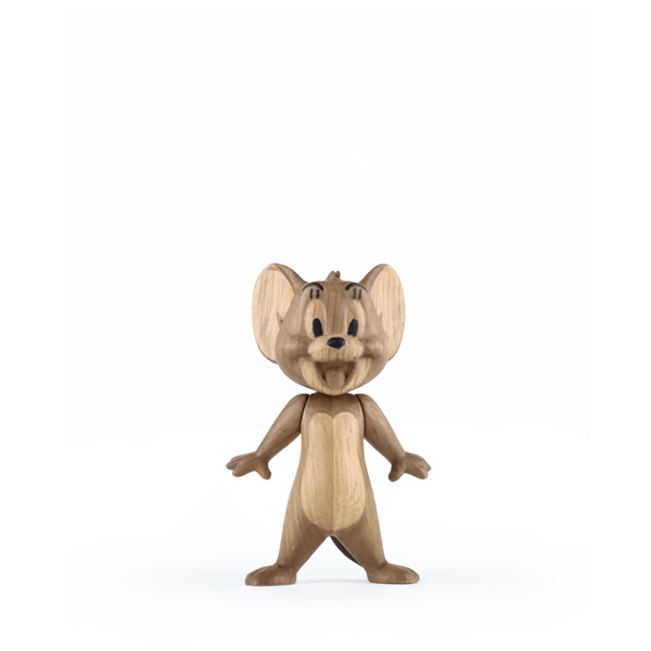 Boyhood Tom & Jerry Jerry wooden figure in oak & smoked oak, Large (image 12)