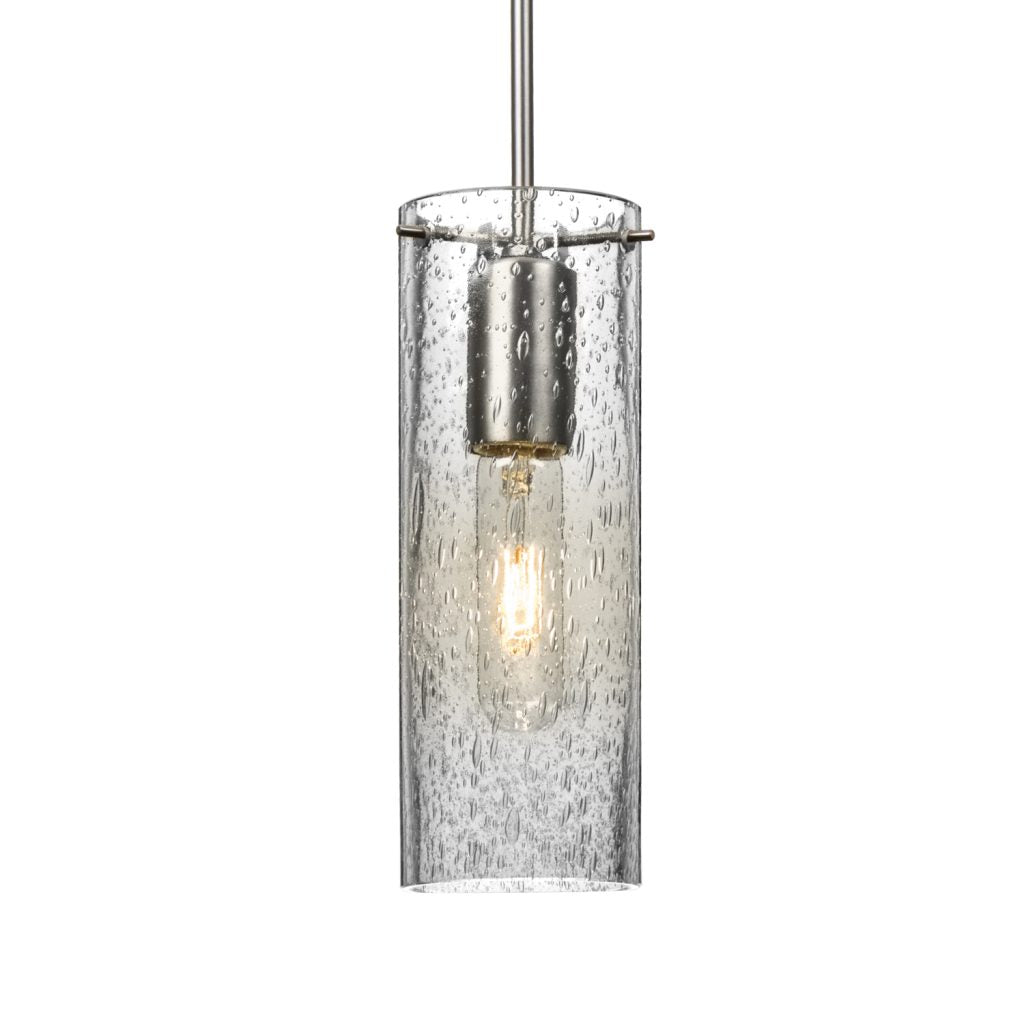 Modern clear European glass pendant light with decorative bubble texture for residential and commercial spaces
