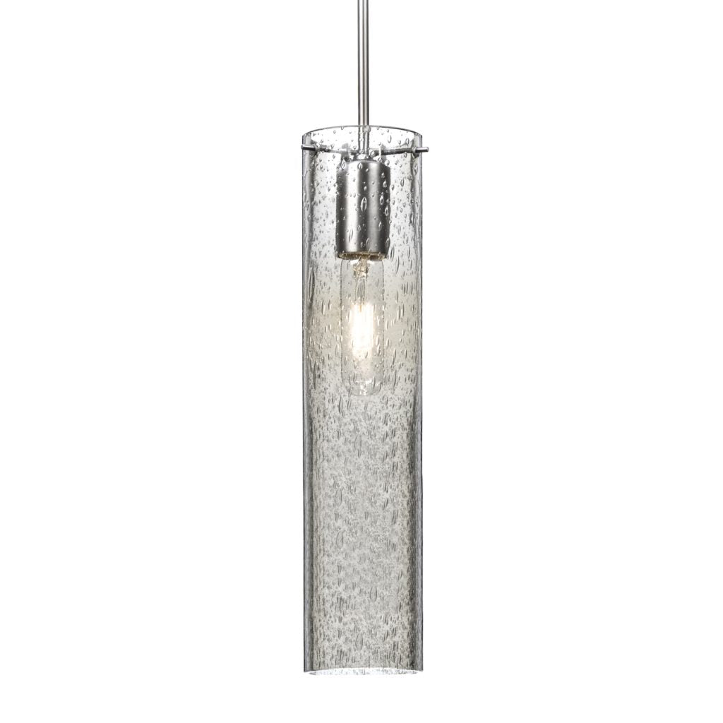 Contemporary clear bubble glass pendant light for kitchen island and dining room
