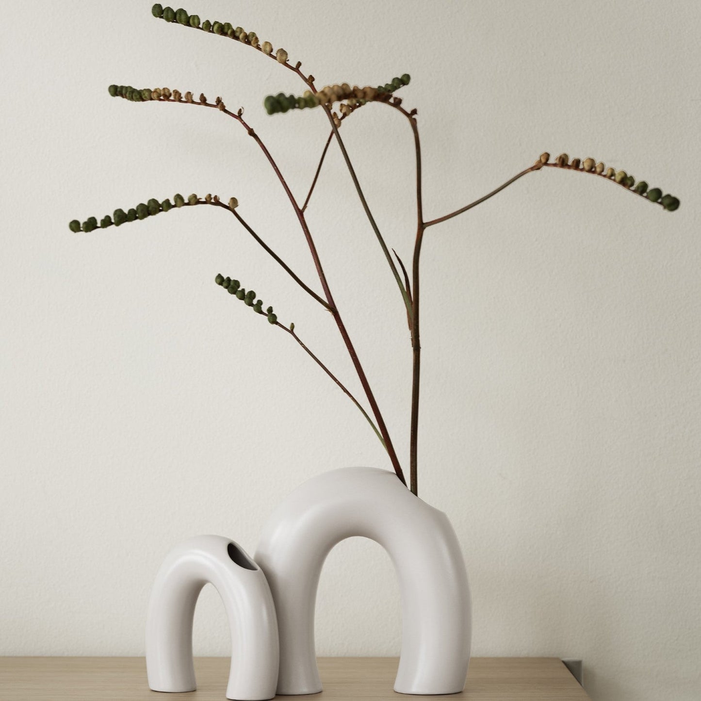 blomus Kagetsu Ceramic Vase Moonbeam Cream, Small