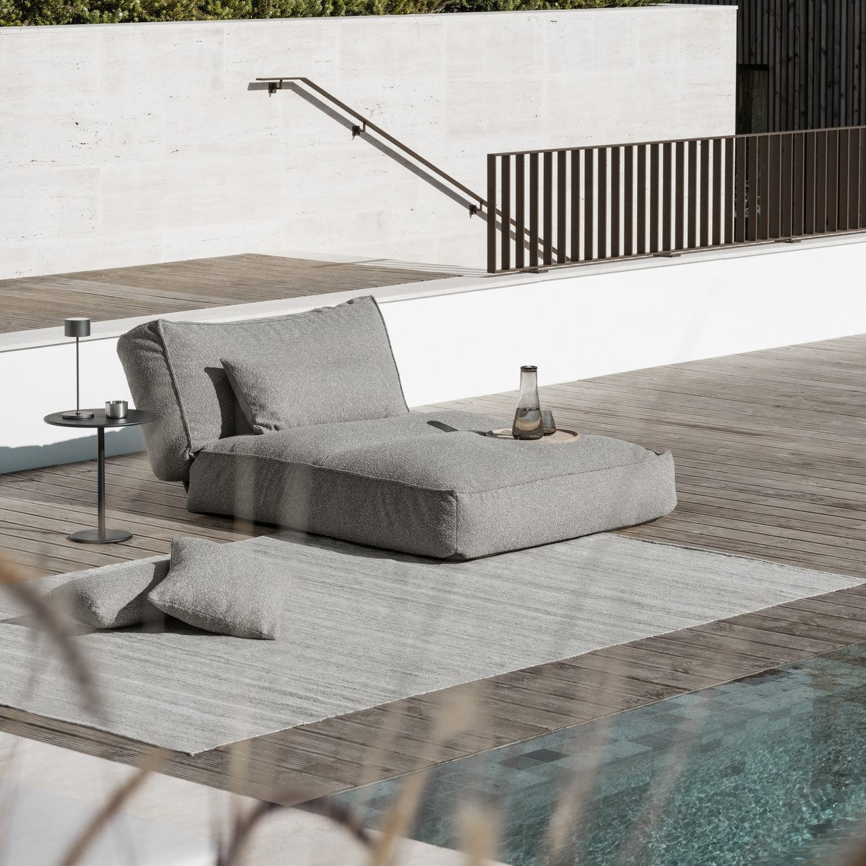 blomus Kiva Outdoor Rug Cloud Medley Reversible Large 118" x 79"