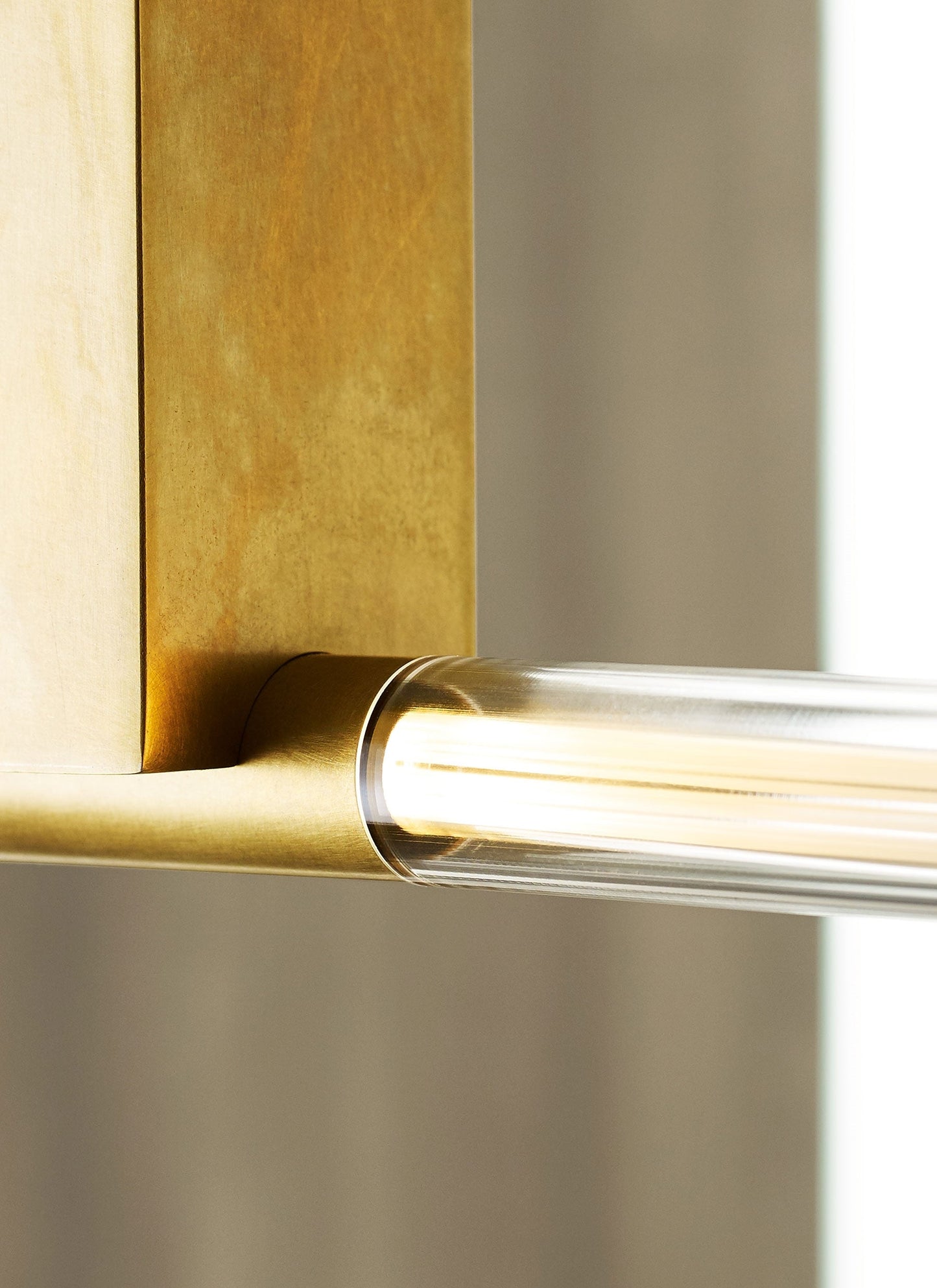 Phobos 66-inch Linear LED Glass Chandelier by Visual & Comfort & Co