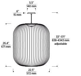 Visual Comfort Kai 2 Lantern Rod Pendant – view 4