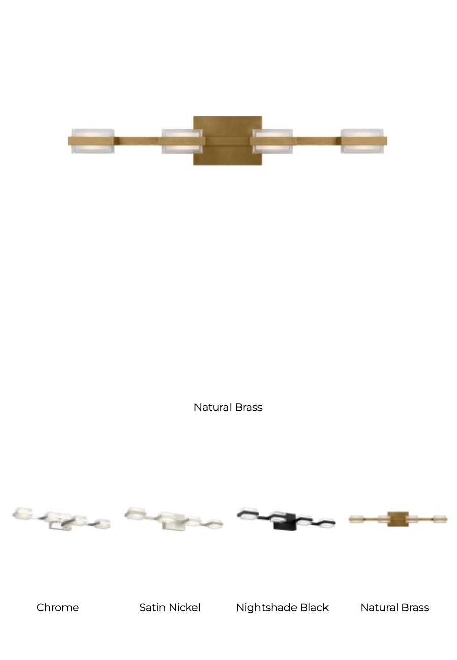 4 Bulb Chrome Bath Bar Kamden by Visual & Comfort & Co