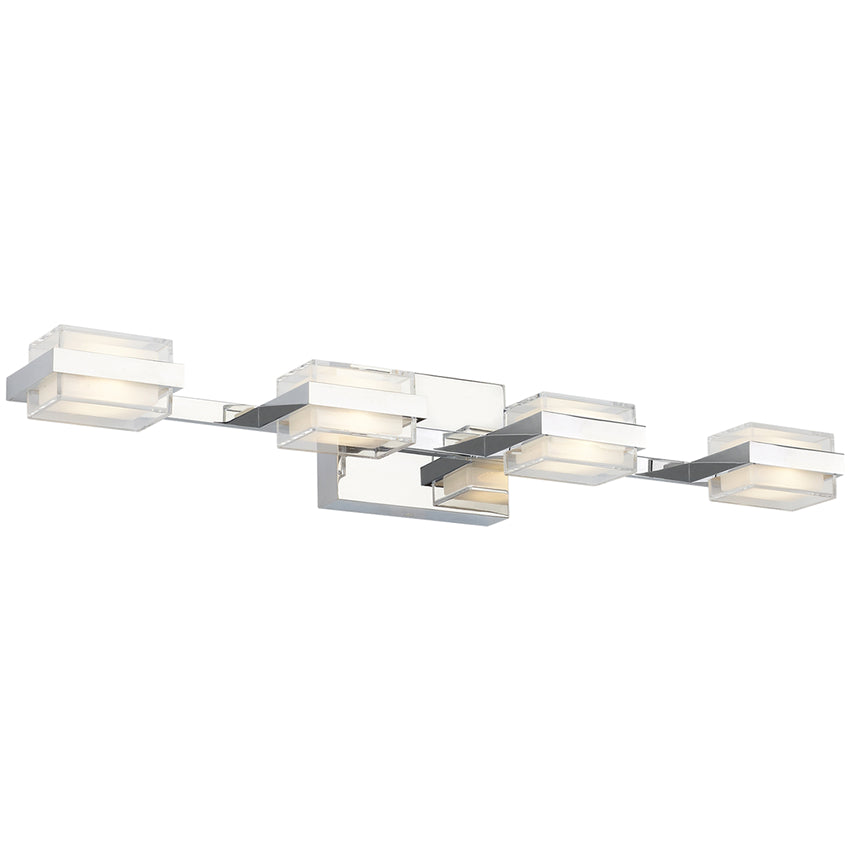 4 Bulb Chrome Bath Bar Kamden by Visual & Comfort & Co