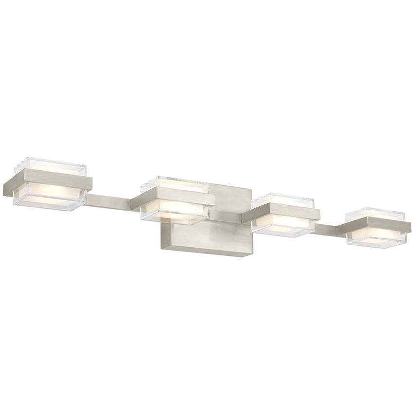 4 Bulb Chrome Bath Bar Kamden by Visual & Comfort & Co