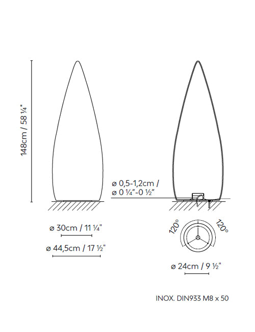 B.lux Kanpazar 150A dimension drawing