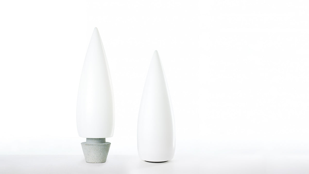 Kanpazar opal white outdoor lamp by Jon Santacoloma