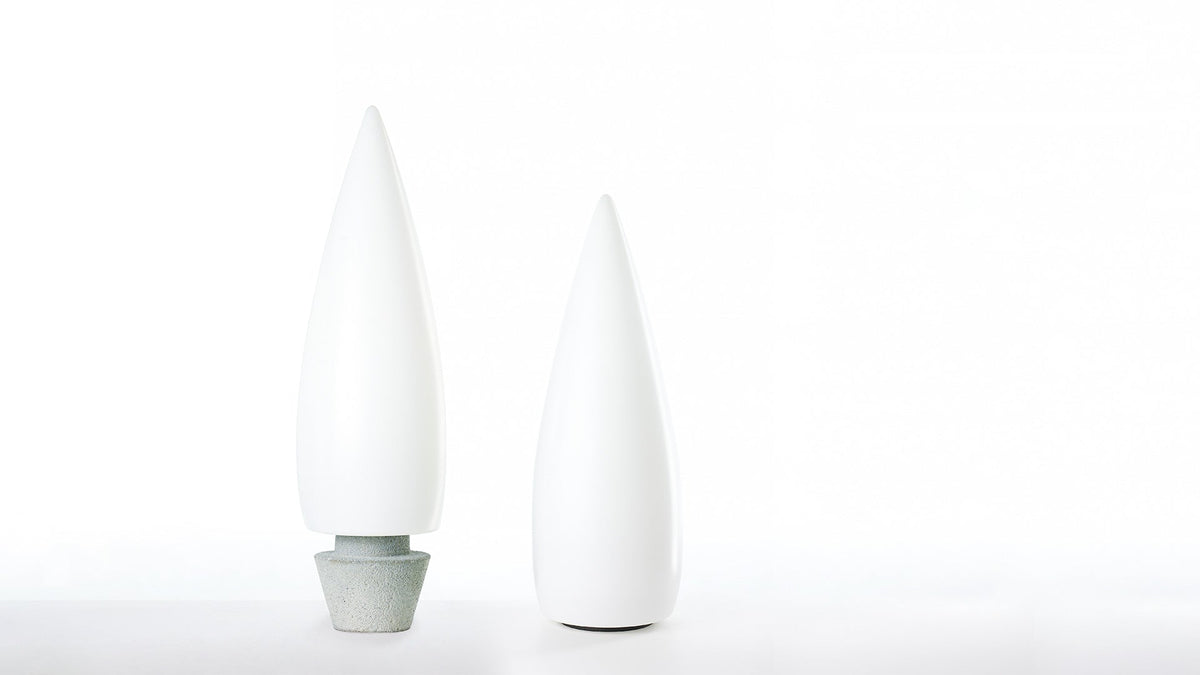Kanpazar opal white outdoor lamp by Jon Santacoloma