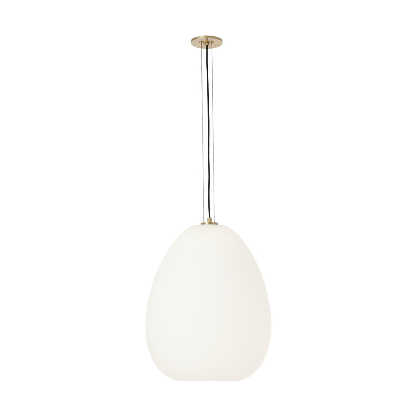 Kapoor Large Pendant Clear Smoke Opal Glass LED by Visual & Comfort & Co