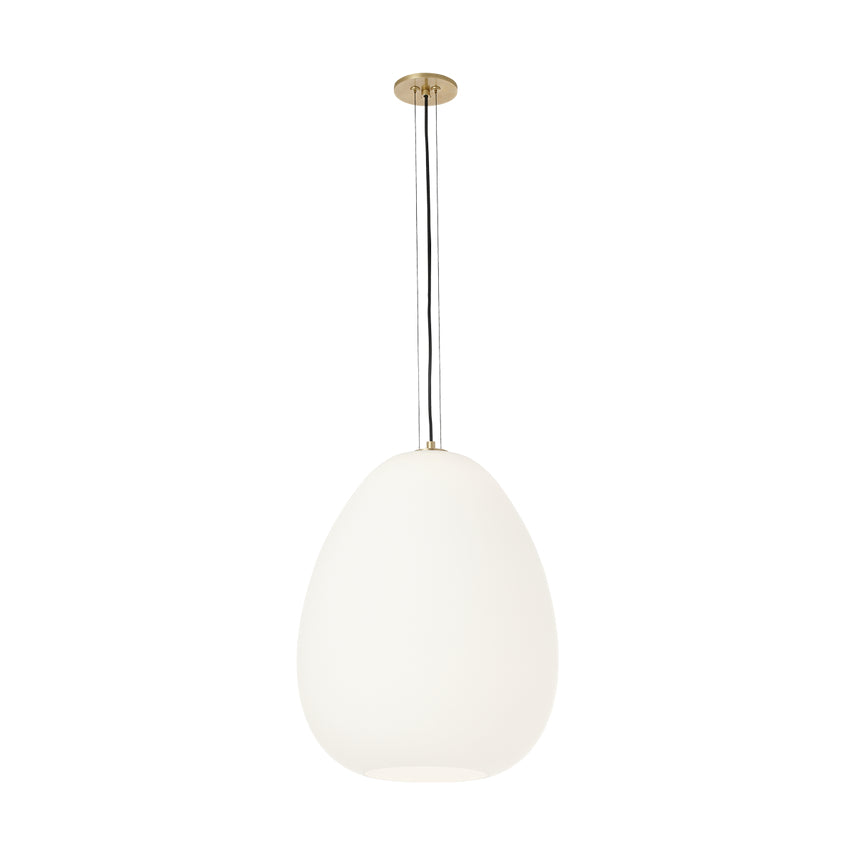 Kapoor Large Pendant Clear Smoke Opal Glass LED by Visual & Comfort & Co