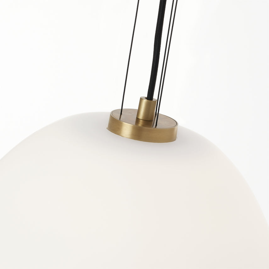 Kapoor Large Pendant Clear Smoke Opal Glass LED by Visual & Comfort & Co
