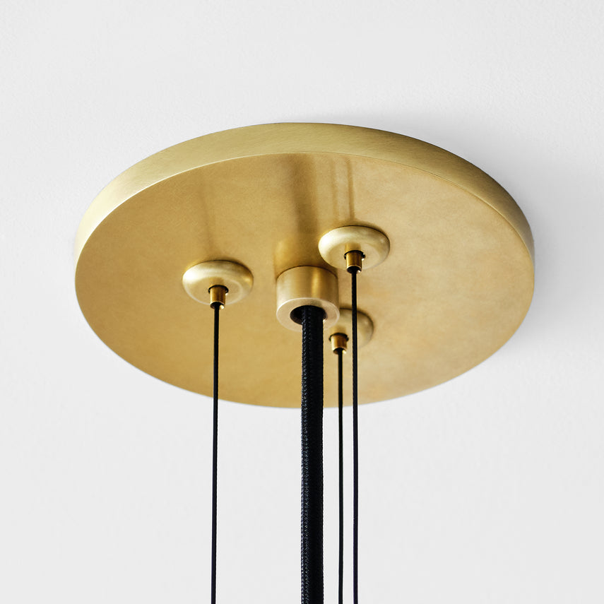 Kapoor Large Pendant Clear Smoke Opal Glass LED by Visual & Comfort & Co