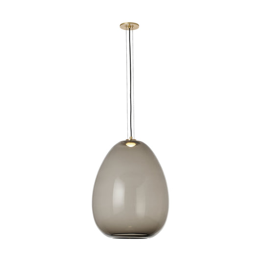 Kapoor Large Pendant Clear Smoke Opal Glass LED by Visual & Comfort & Co