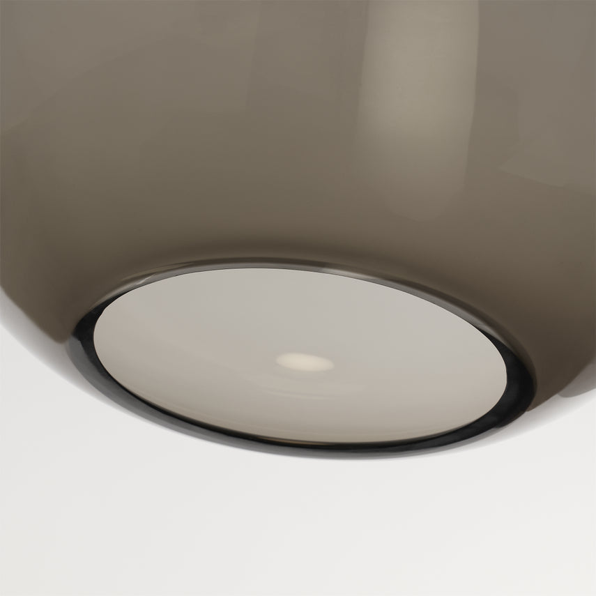 Kapoor Large Pendant Clear Smoke Opal Glass LED by Visual & Comfort & Co